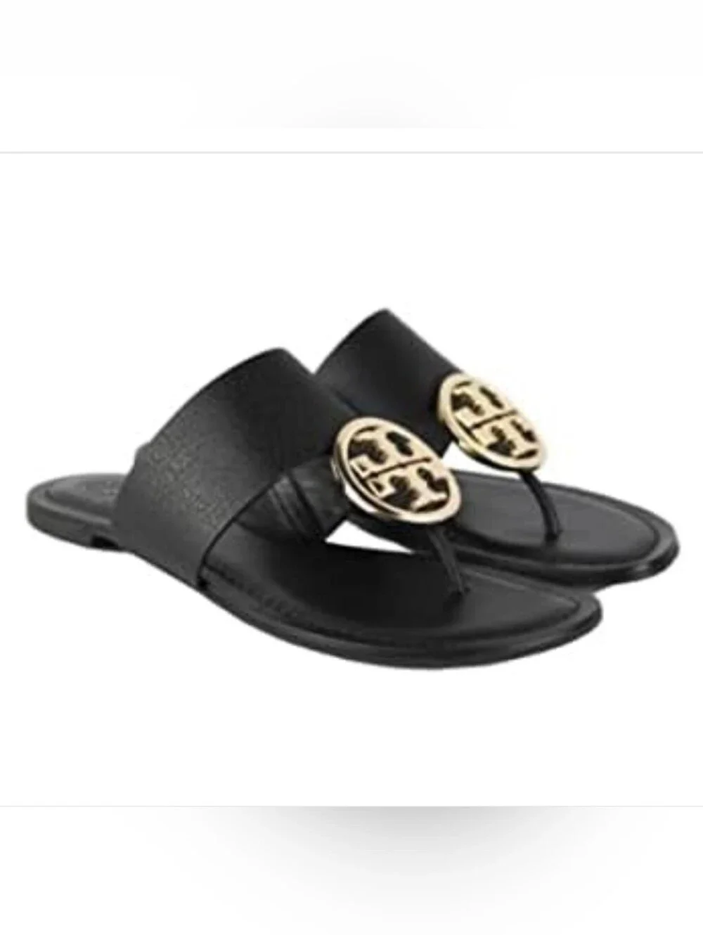 Tory Burch Benton Bands Sandals Black Size 7.5